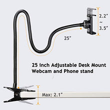 Load image into Gallery viewer, AMWS03 Webcam Stand and Phone Holder for Cell Phone 11 Pro XS Max XR X 8 7 6 Plus and Logitech C925e, C922x, C930e, C922, C930, C920, C615, Brio