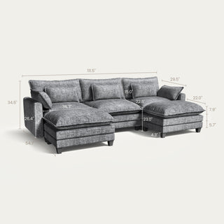 AMADA U-Shaped Modular Sectional Sofa
