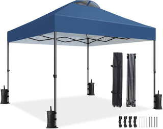 AMADA HOMEFURNISHING 10x10ft 1-Person Setup Pop Up Canopy Tent