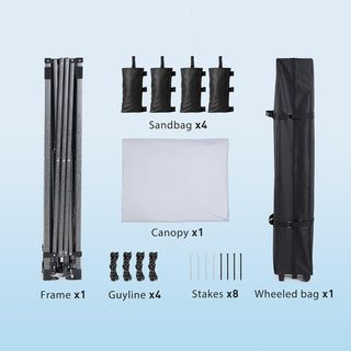 AMADA HOMEFURNISHING 10x10ft 1-Person Setup Pop Up Canopy Tent