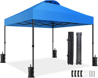 AMADA HOMEFURNISHING 10x10ft 1-Person Setup Pop Up Canopy Tent