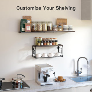 AMADA HOMEFURNISHING Bathroom Shelves with Storage Basket