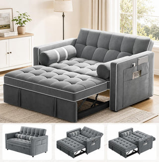 Amada Sleeper Sofa Bed, Convertible Pull Out Couch