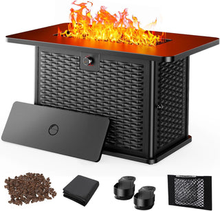 AMADA HOMEFURNISHING 43 Inch Propane Fire Pit Table