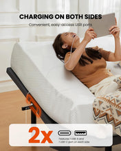 Load image into Gallery viewer, Amada Queen Adjustable Bed Frame with Massage, Head &amp; Foot Incline, Wireless Remote, 4 Built-in USB Ports, LED Night Light, 4 Height-Adjustable Legs, Electric Bed Base, 01B-Q1
