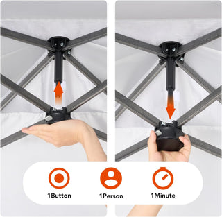 AMADA HOMEFURNISHING 10x10 Pop Up Canopy with Sidewalls