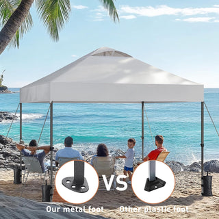 AMADA HOMEFURNISHING 10x10ft 1-Person Setup Pop Up Canopy Tent