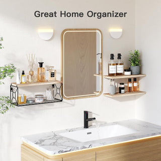 AMADA HOMEFURNISHING Bathroom Shelves with Storage Basket