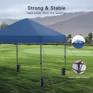 AMADA HOMEFURNISHING 10x10ft 1-Person Setup Pop Up Canopy Tent