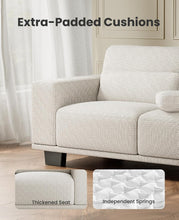 Load image into Gallery viewer, Amada 89&quot; Sofa, 3 Seater Couch for Living Room, Modern Sofa with Deep Seats &amp; Wide Armrests, Comfy Couch with Removable Washable Covers, Linen Fabric, Easy Assembly
