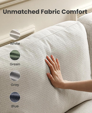 Amada 89" Sofa, 3 Seater Couch for Living Room, Modern Sofa with Deep Seats & Wide Armrests, Comfy Couch with Removable Washable Covers, Linen Fabric, Easy Assembly