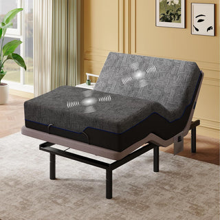 AMADA Adjustable Bed Frame with Massage & Luxury Mattress Set