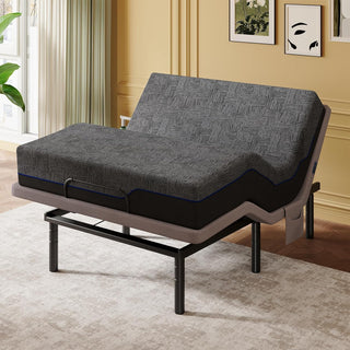 AMADA Adjustable Bed Frame with Massage & Luxury Mattress Set