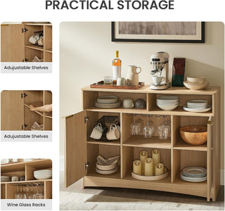 Amada Coffee Bar Cabinet, Natural Oak