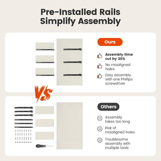 Amada 6 Drawer Dresser, Brown & White