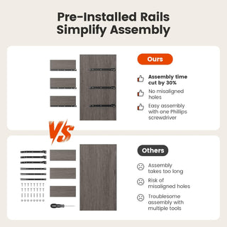 Amada Farmhouse 6 Drawer Dresser, Gray