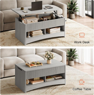 Amada Lift Top Coffee Table, Grey