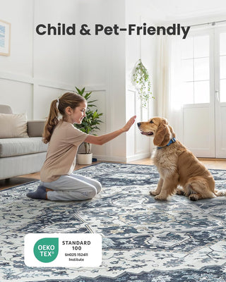 Amada Navy Blue Rug 8x10