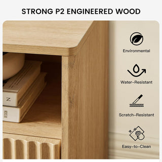 Amada TV Stand for 50-65" TV, Nature Oak