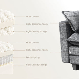 AMADA U-Shaped Modular Sectional Sofa