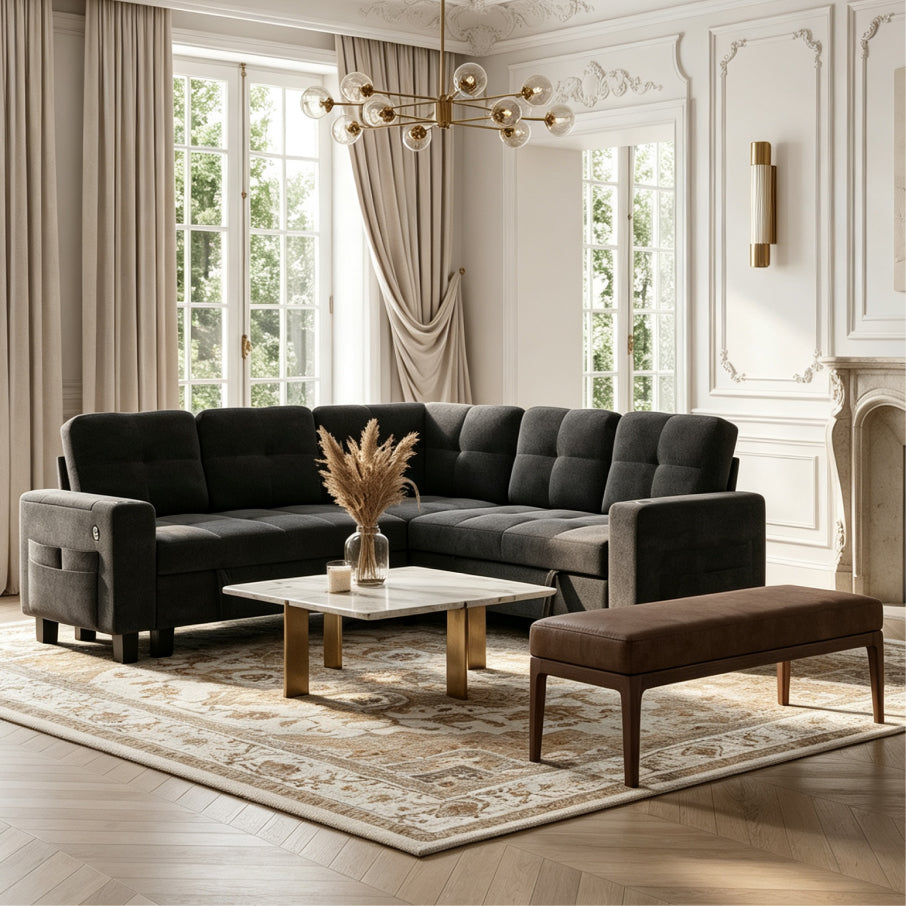 Amada Sleeper Sofa with Storage & USB Ports