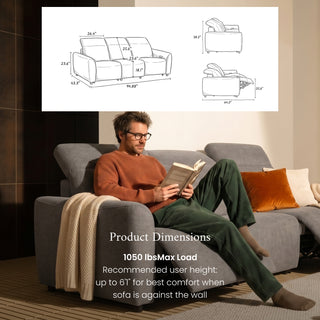 Amada 95'' Motion Recliner Sofa