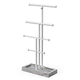 AMJO-03 Tower Tree Jewelry Stand for Necklaces, Bracelets ,Earrings, Rings Display(Gray)