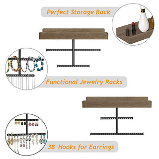 AMJO-02 Hanging Jewelry Organizer for Necklaces, Bracelets, Earrings, Rings