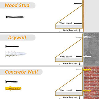 AMFS11 2 Pack Wall Mounted Storage Shelves for Bedroom, Bathroom, Living Room