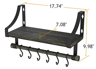 AMFS10 Wall Mounted Shelf for Coffee Bar, Kitchen Shelf, Bathroom, Living Room