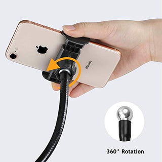 AMWS03 Webcam Stand and Phone Holder for Cell Phone 11 Pro XS Max XR X 8 7 6 Plus and Logitech C925e, C922x, C930e, C922, C930, C920, C615, Brio