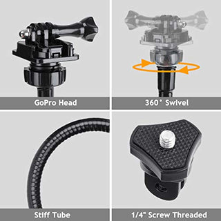 AMWS02 25 Inch Webcam Stand with Flexible Gooseneck Stand for Logitech Webcam C920, C922, C922x, C930, C615, C925e, Brio 4K