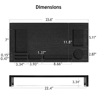 AMBMS02 Bamboo Monitor Stand Riser, Desk Laptop Riser or PC Computer Stand