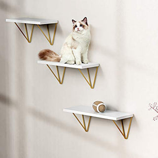 AMFS12 3 Pack White Wall Mounted Storage Shelf for Living Room, Bedroom, Kitchen