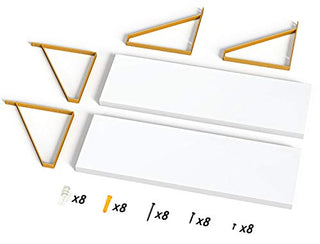 AMFS11 2 Pack Wall Mounted Storage Shelves for Bedroom, Bathroom, Living Room