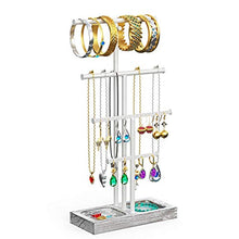 Load image into Gallery viewer, AMJO-03 Tower Tree Jewelry Stand for Necklaces, Bracelets ,Earrings, Rings Display(Gray)
