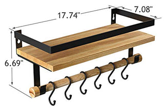 AMFS09 Floating Storage Shelf for Bathroom, Kitchen, Living Room, Bedroom