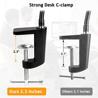 AMWS02 25 Inch Webcam Stand with Flexible Gooseneck Stand for Logitech Webcam C920, C922, C922x, C930, C615, C925e, Brio 4K
