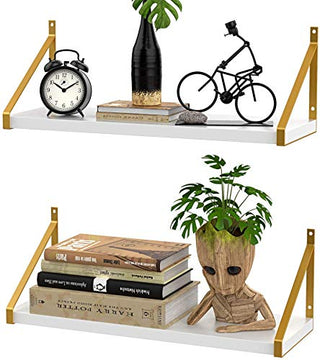 AMFS11 2 Pack Wall Mounted Storage Shelves for Bedroom, Bathroom, Living Room