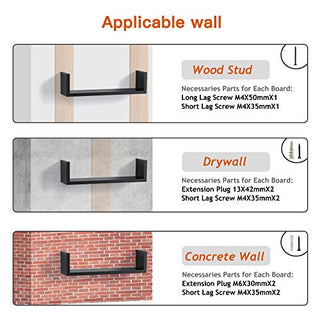 AMFS13-B 3 Sizes U-Shaped Floating Shelves for Bedroom, Living Room, Kitchen