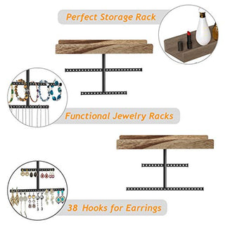 AMJO-01 Hanging Jewelry Organizer for Earrings, Rings, Necklaces, Bracelets