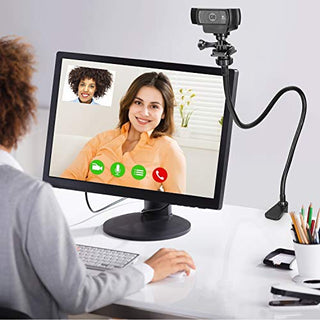 AMWS02 25 Inch Webcam Stand with Flexible Gooseneck Stand for Logitech Webcam C920, C922, C922x, C930, C615, C925e, Brio 4K