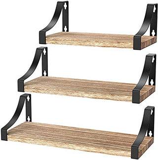 AMFS02 Floating Shelves for Bedroom, Bathroom, Living Room, Kitchen (Natural)