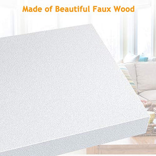 AMFS06 2 Pack Floating Shelves for Bedroom, Bathroom, Living Room, Kitchen (white)