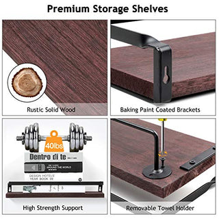 AMFS04 2 Pack Floating Shelves Decorative for Kitchen, Bathroom, Living Room