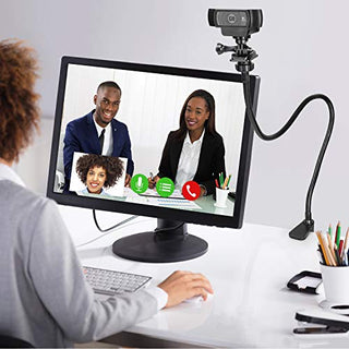 AMWS02 25 Inch Webcam Stand with Flexible Gooseneck Stand for Logitech Webcam C920, C922, C922x, C930, C615, C925e, Brio 4K