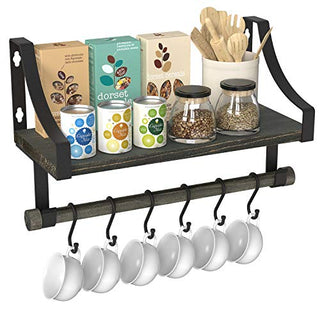 AMFS10 Wall Mounted Shelf for Coffee Bar, Kitchen Shelf, Bathroom, Living Room
