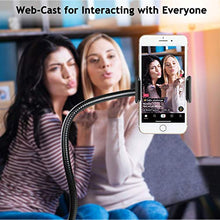 Load image into Gallery viewer, AMWS03 Webcam Stand and Phone Holder for Cell Phone 11 Pro XS Max XR X 8 7 6 Plus and Logitech C925e, C922x, C930e, C922, C930, C920, C615, Brio
