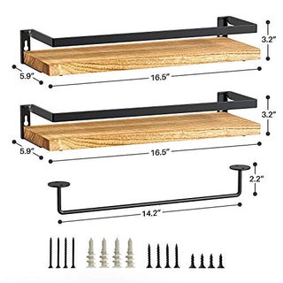 AMFS01 2 Pack Wall Mounted Storage Shelves for Kitchen, Bathroom, Bedroom