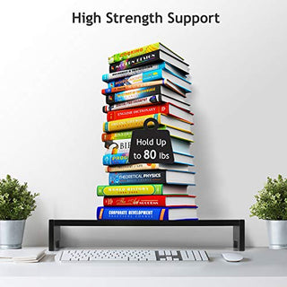 AMBMS02 Bamboo Monitor Stand Riser, Desk Laptop Riser or PC Computer Stand